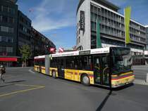 MAN Bus mit der Betriebsnummer 102 auf der Linie 1 am Bahnhof in Thun. Die Aufnahme stammt vom 12.10.2011.