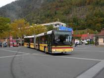 MAN Bus mit der Betriebsnummer 102 auf der Linie 21 f�hrt zum Bahnhof in Interlaken Ost. Die Aufnahme stammt vom 13.10.2011.