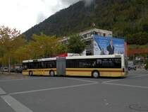 MAN Bus mit der Betriebsnummer 103 auf der Linie 21 am Bahnhof in Interlaken Ost. Die Aufnahme stammt vom 13.10.2011.
