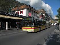 MAN Bus mit der Betriebsnummer 89 auf der Linie 21 am Bahnhof in Interlaken west. Die Aufnahme stammt vom 13.10.2011.