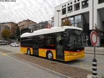 Postauto/PU Starnini TI 1416 (Scania/Hess K320UB ''Bergbus'') am 21.11.2011 beim Bhf. Locarno. Diese Wagen, wurden fr den Verkehr ins Valle Onsernone beschafft, wo die dort eingesetzten Neoplan N312K langsam aber sicher ihren Lebensabend erreichten.