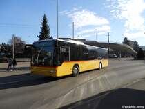 Postauto/PU Stucki Nr. 27 (Mercedes CitaroII O530) am 29.11.2011 beim Bhf. Porrentruy. Da dieser Wagen bis vor kurzem ein TrafficBoard trug, fehlt nun leider das bekannte Posthorn auf der Seite.