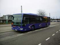 PF-ER 107 der Firma Eberhardtsteht am 03.12.2011 in Pforzheimer ZOB Mitte und wartet aus neue Aufgaben.