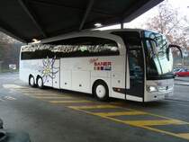 Mercedes Travego Robert SANER / Edelweiss-Reisen.ch, Autobahnrastplatz Pratteln BL 29.11.2011