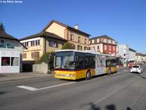 Postauto/PU Stucki Nr. 21 (Setra S315NF) am 29.11.2011 beim Bhf. Porrentruy unterwegs nach Beurneuvesin.
