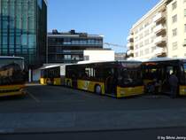 Postauto/Regie Delmont Nr. 36 (MAN A23 Lion's City GL) am 29.11.2011 beim Bhf. Delmont.