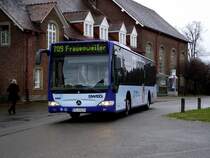 Mercedes Benz Citaro der SWEG macht sich auf den Weg in die Wendeschleife auf den PZN Gelnde in Wiesloch am 07.12.11