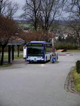 Mercedes Benz Citaro der SWEG passiert die Pforte des PZN Wiesloch am 07.12.11
