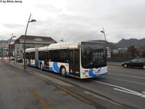 BOGG Nr. 55 ''Solothurn'' (MAN A23 Lion's City G) erreicht am 30.11.2011 den Bhf. Olten.