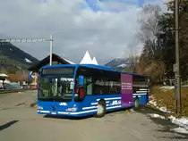AFA Adelboden - Nr. 58/BE 611'224 - Mercedes Citaro am 11. Dezember 2011 beim Bahnhof Lenk (Er�ffnung Reka-Rundkurs)