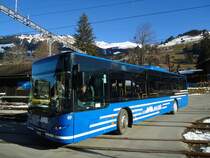 AFA Adelboden - Nr. 54/BE 611'056 - Neoplan (ex VBZ Zrich Nr. 243) am 11. November 2011 beim Bahnhof Lenk