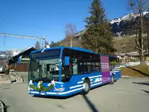 AFA Adelboden - Nr. 58/BE 611'224 - Mercedes Citaro am 11. Dezember 2011 beim Bahnhof Lenk (Er�ffnung Reka-Rundkurs)