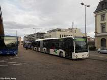 VZO Nr. 151 (Mercedes Citaro C2 O530G) am 13.12.2011 beim Bhf. Wetzikon. Die VZO darf als erste Verkehrsbetriebe in der Schweiz den Citaro der neusten Generation ausgiebig testen.