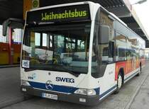 FR-H 1088 am letzten Betriebstag vom Stadtbus Sinsheim der SWEG am Sinsheimer Bahnhof. 10.12.11