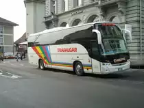 Beulas Aura, Avion Travel Italie affr�t� par Travalgar.com, Interlaken CH le 28.12.2011 (devant l'H�tel Oberland)