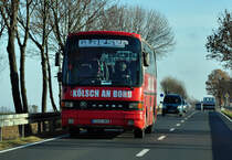 Setra Reisebus  Glaeser  mit 1. FC K�ln-Beklebung bei Euskirchen - 29.11.2011