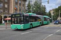 MAN Bus mit der Betriebsnummer 760 auf der Linie 36 am Badischen Bahnhof. Die Aufnahme stammt vom 13.08.2011. 