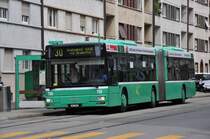 MAN Bus mit der Betriebsnummer 768 auf der Linie 30 an der Haltestelle Gewerbeschule. Diese Haltestelle wird heute von der Linie 30 nicht mehr bedient. Die Aufnahme stammt vom 13.08.2011.