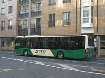 Die ersten Citaro III in der Schweiz, MBC Nr. 302 beim Bahnhof Morges, 18.01.2012.