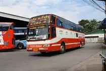 Bus Nr 436-08, eingesetzt auf der Strecke Phuket-Takuapa am 10.J�nner 2012 im Busterminal von Phuket Town.