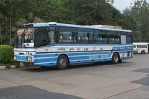 Bus Nr. 443-20, eingesetzt auf der Strecke Hat Yai-Phuket am 13.J�nner 2012 im Busterminal von Hat Yai.
