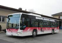 BGU - Mercedes Bus Nr.14  SO 104010 bei der Haltestelle vor dem Bahnhof von Grenchen S�d am 15.02.2008