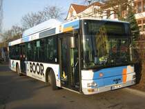 MAN Gas Bus in Saarbrcken Brebach. Aufgenommen habe ich das Foto im Januar 2012-