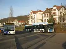 Citaro Bus und MAN Gas Bus in Saarbr�cken Brebach. Aufgenommen habe ich das Foto im Januar 2012 am Bahnhof Brebach.