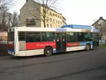 MAN Gas Bus am Bahnhof Brebach in Saarbr�cken. Aufgenommen habe ich das Foto im Januar 2012.