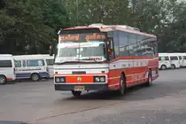 Bus Nr. 443-18, eingesetzt auf der Strecke Hat Yai-Phuket am 13.J�nner 2012 im Busterminal von Hat Yai. 

