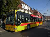 Mercedes Citaro mit der Betriebsnummer 91 auf der Linie 61 fhrt zur Haltestelle Neuweilersatrasse. Die Aufnahme stmmt vom 18.01.2012.