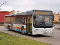 Wagen 315 am 13.01.2012 auf den Parkplatz, Guben Schwimmhalle