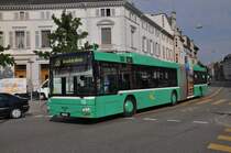 MAN Bus mit der Betriebsnummer 755 auf der Linie 38 am Wettsteinplatz. Die Aufnahme stammt vom 24.08.2011.