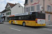 Postauto Mercedes Citaro auf der Linie 60 in Aesch an der Endstation der Linie 11. Die Aufnahme stammt vom 16.08.2011.