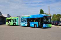 Hybrid Bus von Hess, der zu Testzwecken fr einige Zeit in Basel war, steht auf dem Hof der Garage Rankstrasse. Die Aufnahme stammt vom 16.09.2011.