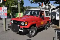 Dienstfahrzeug der BLT an der Station in Bottmingen. Die Aufnahme stammt vom 15.09.2011.