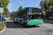 MAN Bus mit der Betriebsnummer 821 auf der Linie 38 in der Grenzacherstrasse. Die Aufnahme stammt vom 16.09.2011.