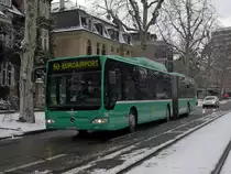 Mercedes Citaro mit der Betriebsnummer 701 auf der Linie 50 f�hrt Richtung Brausebad. Die Aufnahme stammt vom 31.01.2010.