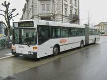 MB 405GN Nr. 57 (eiserne Reserve) abgestellt beim Solothurner HB, 25.01.2012.