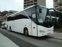 King Long immatricul� en France, entreprise inconnue, photographi� � Interlaken (Suisse) le 23.01.2012
- King Long est un carrossier fran�ais peu connu � l'�tranger. 