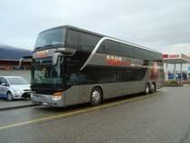 Setra 431 DT Domo Reisen photographi le 23.01.2012 sur l'aire de repos  Pieterlen (Suisse)