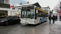 Ein Mercedes-Benz Citaro der Zillertalbahn macht am 28.1.2012 w�hrend des Skibusbetriebes in Mayrhofen Pause.