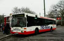 TRD (DO NF 82) ist an Spielen von Borussia Dortmund mit Sonderfahrten besch�ftigt. Dortmund Stadion, 28.1.2012.