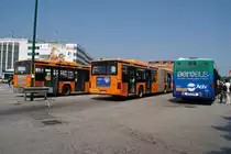 Busbahnhof in Venedig mit verschiedenen Bussen. Die Aufnahme stammt vom 10.07.2011.