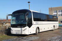 Neoplan Trendliner von VGU Verkehrsgesellschaft Uecker-Randow abgestellt in H�he Dieselmotorenwerk,Erich-Schlesinger-Stra�e Rostock.27.01.2012
