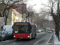 BAR-KB 140 im Schienenersatzverkehr, S3 Berlin, Ehrlichstra�e, 29.1.2012
