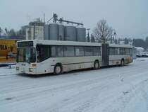 MB O 405 GN der Donaueschinger Verkehrsbetriebe am Bahnhof Donaueschingen am 02/02/12