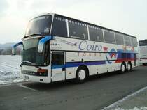 Setra 316 HDS Coiro Tours assurant la ligne Suisse - Italie photographi le 02.02.2012  proximit de l'entreprise Helvecie  Payerne