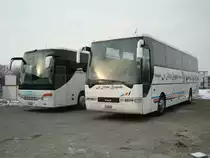 Man et Setra c�te � c�te � proximit� de l'entreprise Helvecie � Payerne. Photos prise le 02.02.2012.