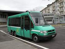 VW Kutsenits mit der Betriebsnummer 851 und 855 sind im Bestand der BVB geblieben und werden fr Dienstfahrten eingesetzt. Hier sehen wir den Wagen 851 auf dem Hof des Depots Wiesenplatz. Die Aufnahme stammt vom 23.01.2012.